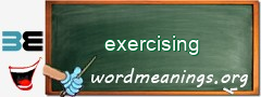 WordMeaning blackboard for exercising